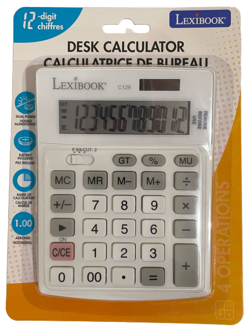 Lexibook 12 számjegy? napelemes asztali számológép