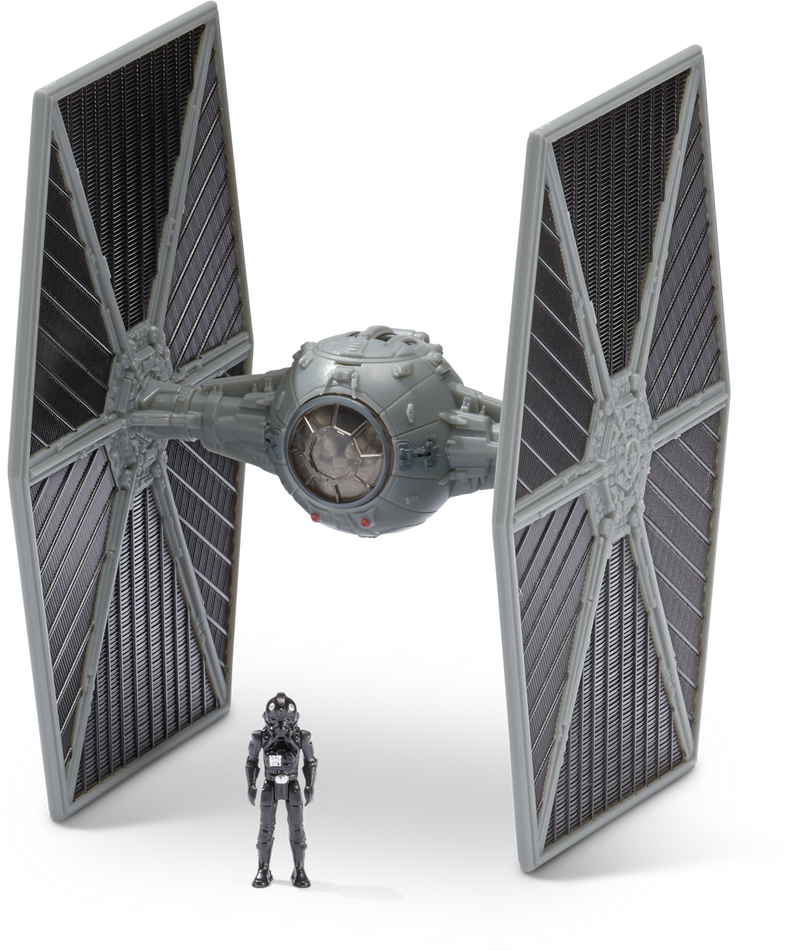 Star Wars - Csillagok háborúja Micro Galaxy Squadron 8 cm-es járm? figurával - TIE Fighter (szürke) + TIE Fighter pilóta