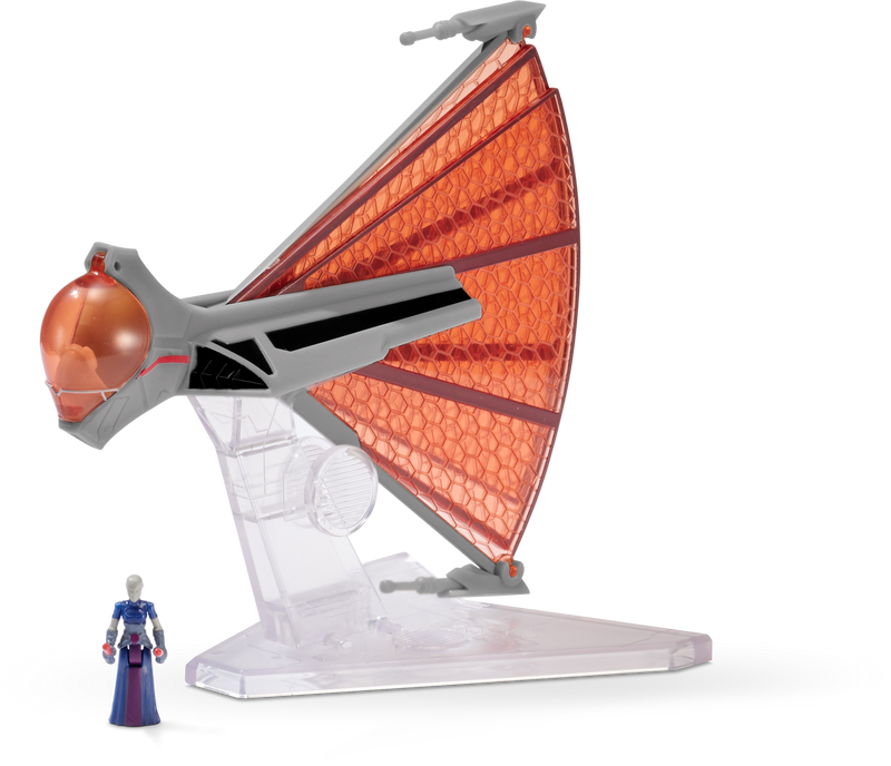 Star Wars - Csillagok háborúja Micro Galaxy Squadron 8 cm-es járm? figurával - Ginivex-osztályú vadászgép (Ginivex-Class Starfighter) + Asajj Ventress