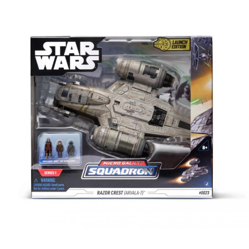Star Wars - Csillagok háborúja Micro Galaxy Squadron 20 cm-es járm? figurával - Razor Crest Arvala-7 csatahajó