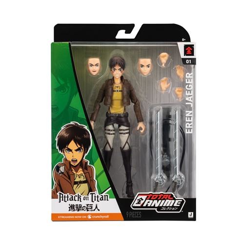 Kanzen Total Anime akciófigura 17 cm (Attack on Titan) - Eren Jaeger