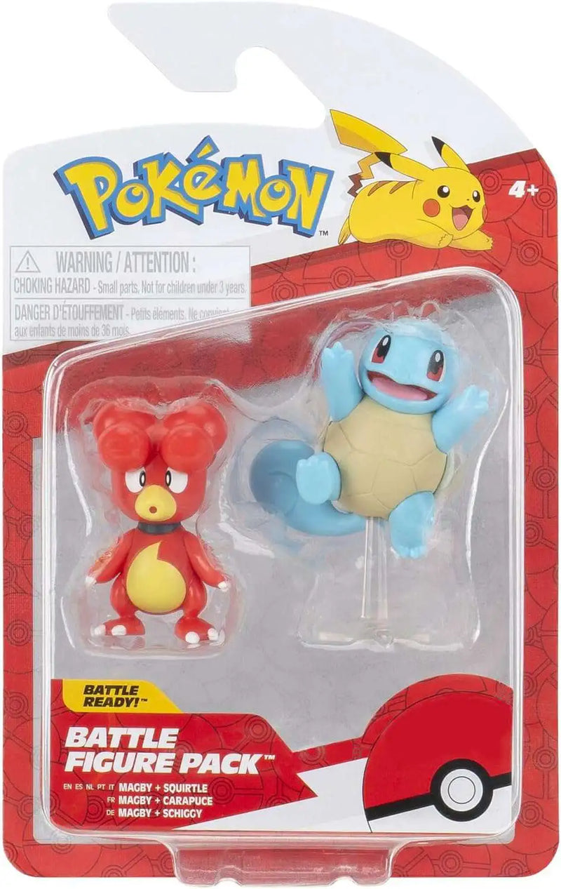 Pokémon 2 db-os figura csomag - Magby, Squirtle