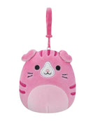 Squishmallows kulcstartós plüssfigura 9 cm - Geraldin a rózsaszín, skót lógófülű