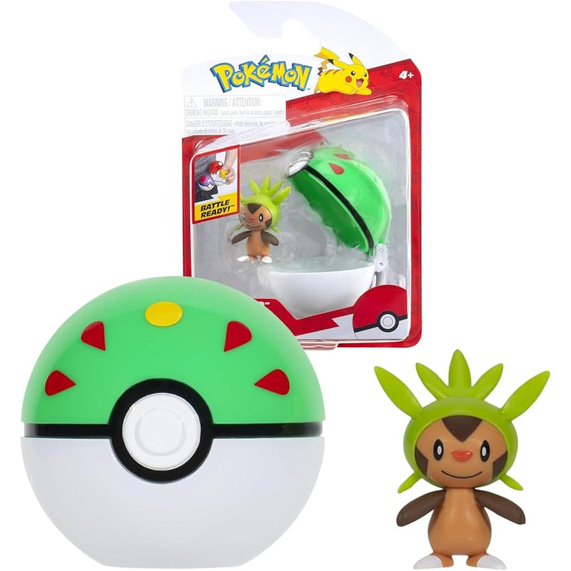 Pokémon Clip 'N Go figuracsomag - Chespin Friend labdával