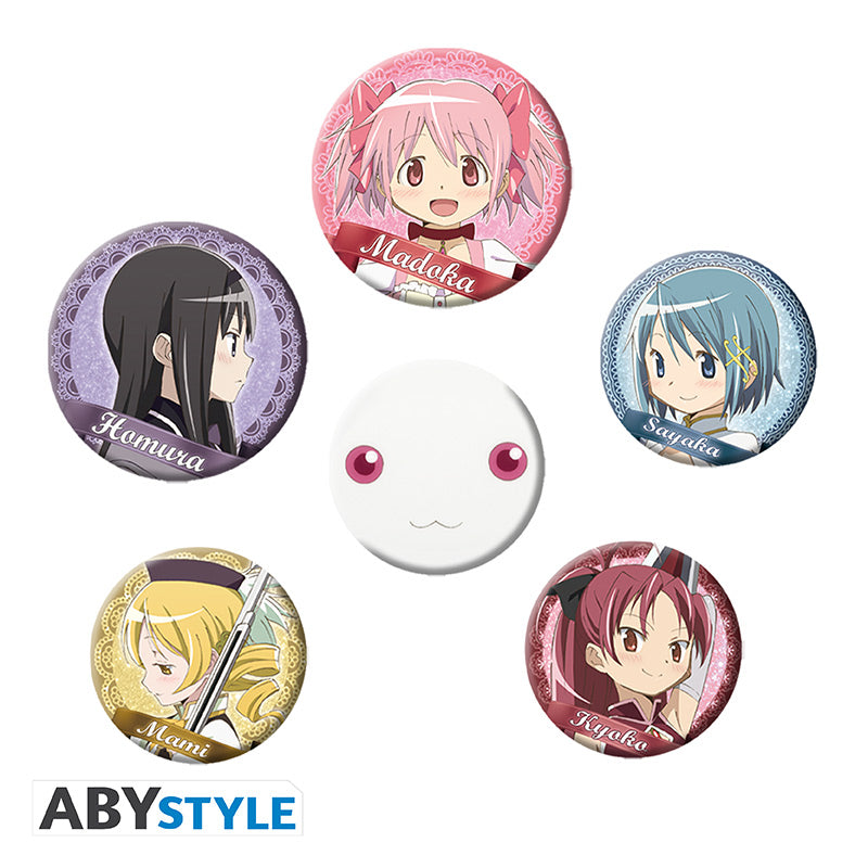 Puella Magi Madoka Magica - Kitűző csomag - főszereplők