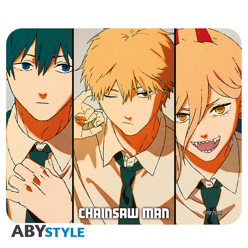 Chainsaw Man - Rugalmas Egérpad - Denji, Aki & Power