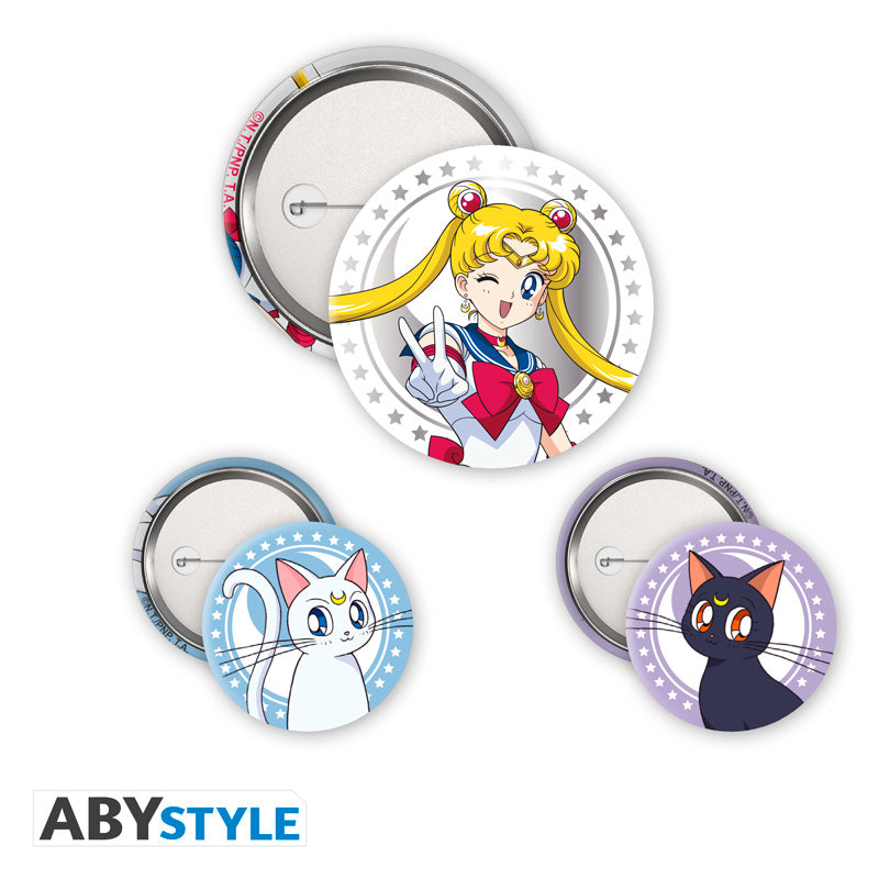Sailor Moon - Kitűző csomag - Sailor Moon, Luna & Artemis