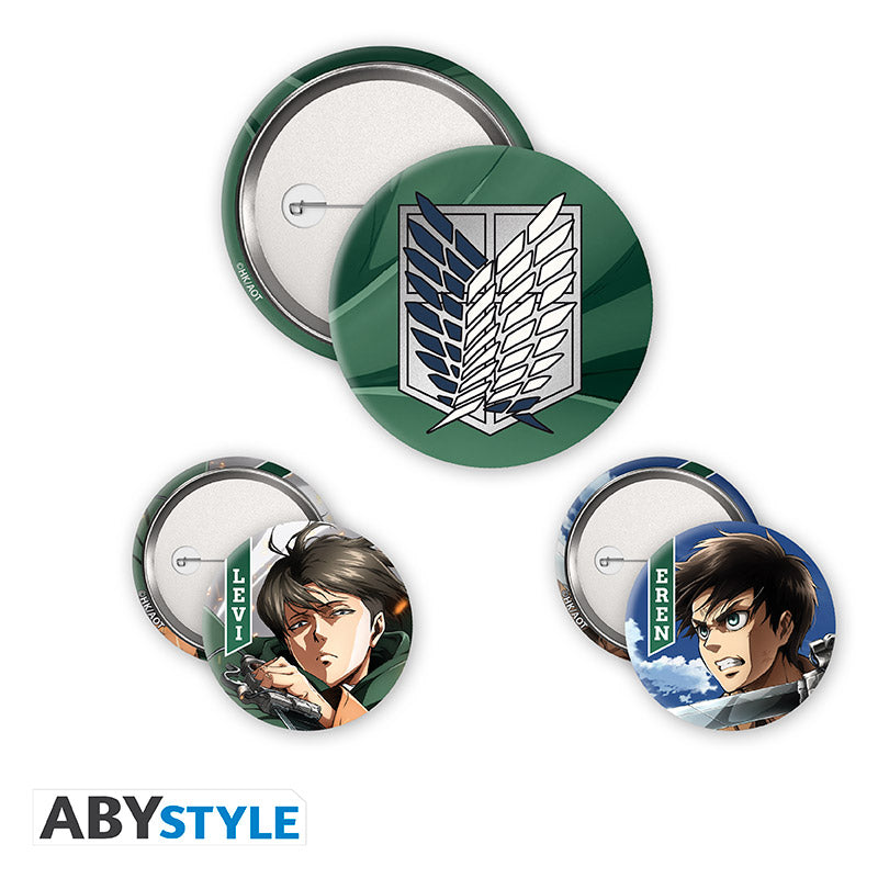 Attack On Titan - Kitűző csomag - Eren & Levi