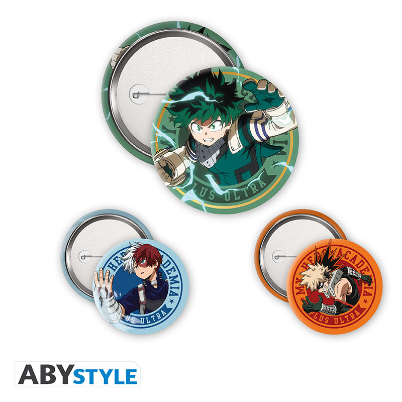 My Hero Academia - Kitűző csomag - Midoriya, Bakugo & Todoroki