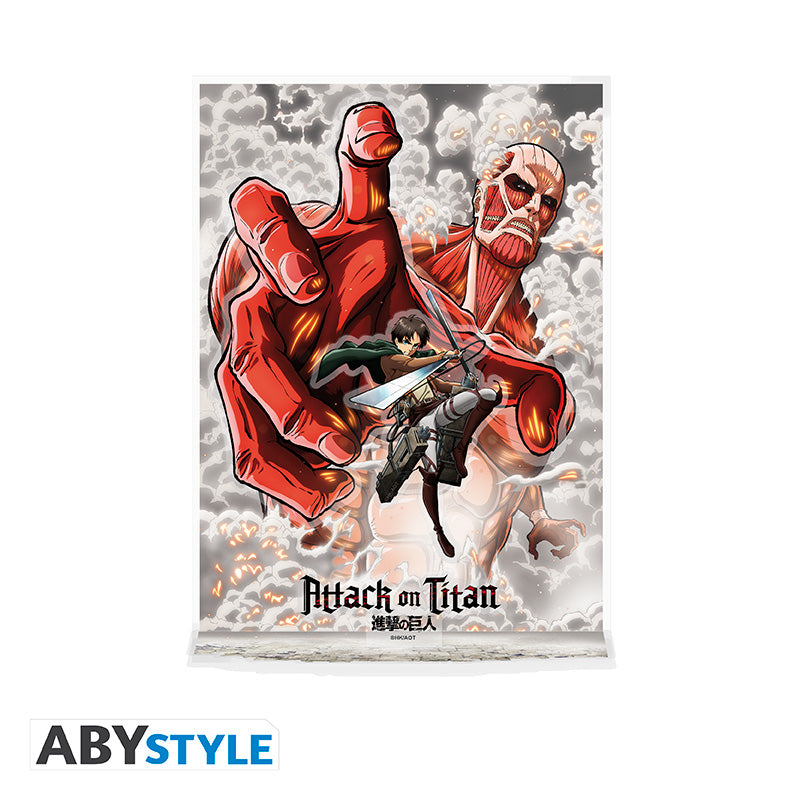 Attack On Titan - Acryl Figura életkép - Eren vs Colossal Titan