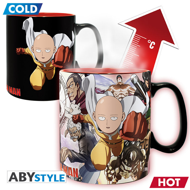 One Punch Man - Hőre változó Bögre - Heroes 460 ml
