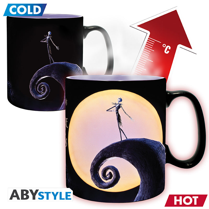 Nightmare Before Xmas - Hőre változó Bögre - Jack és a hold - 460 ml