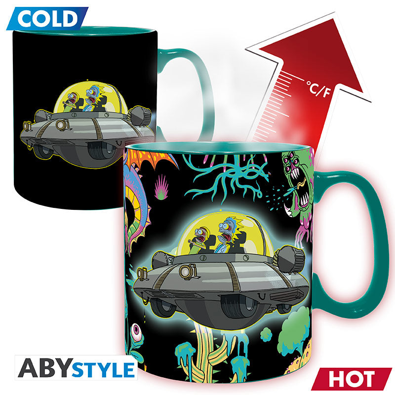 Rick And Morty - Hőre változó Bögre - Űrhajó - 460 ml