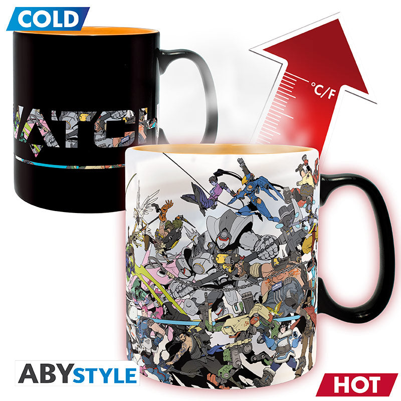 Overwatch - Hőre változó Bögre - Heros - 460 ml