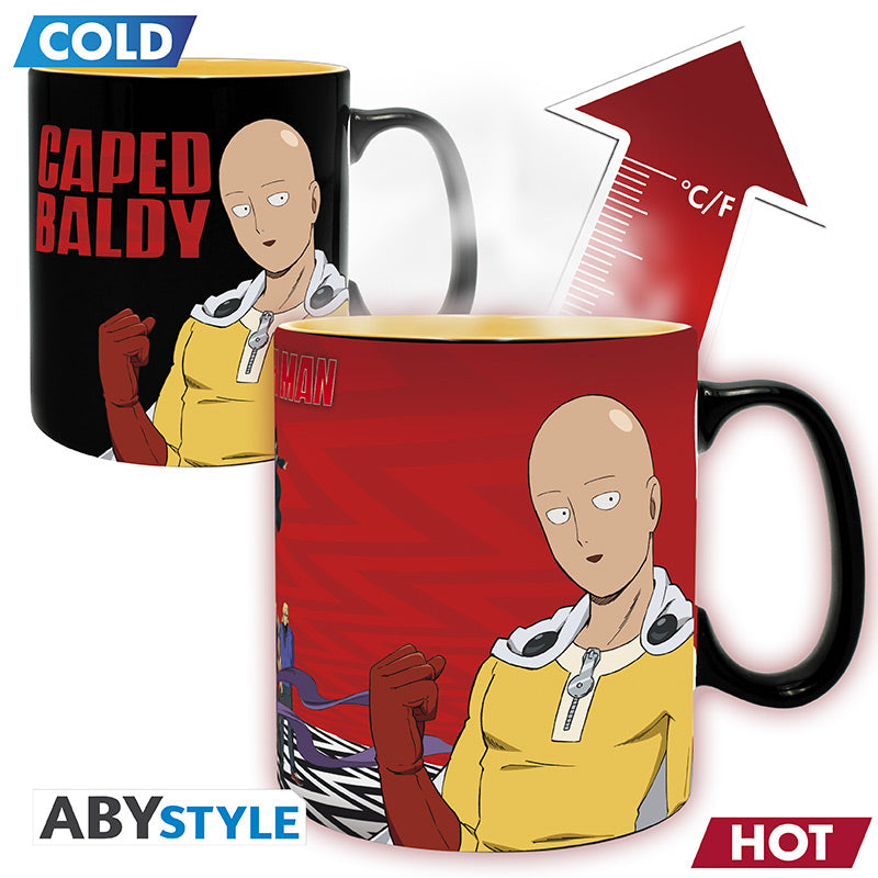 One Punch Man - Hőre változó Bögre - Saitama & Garou - 460 ml