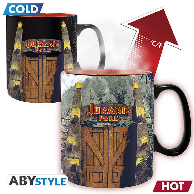 Jurassic Park - Hőre változó Bögre - Kapu - 460 ml