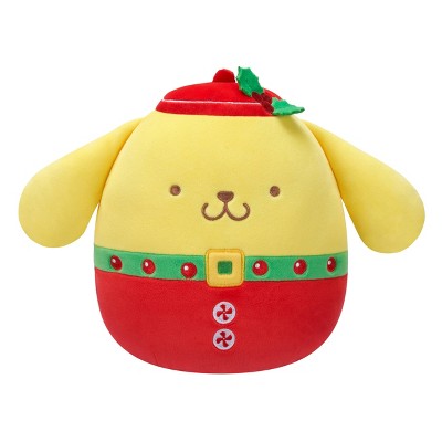 Squishmallows 20 cm - (Ünnepek) Pompompurin piros ruhában zöld övvel