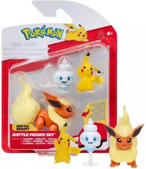 Pokémon 3 db-os figura csomag -  Pikachu, Vanillite, Flareon
