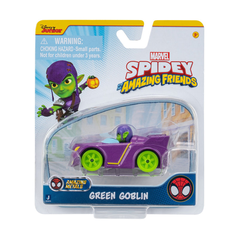 Spidey Pókember Diecast fém autó 7,5 cm - Green Goblin