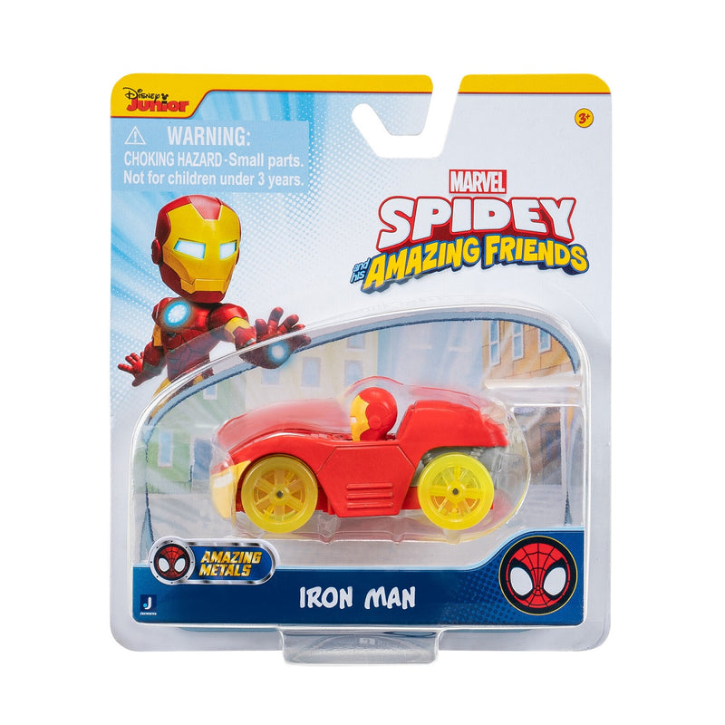 Spidey Pókember Diecast fém autó 7,5 cm - Iron Man