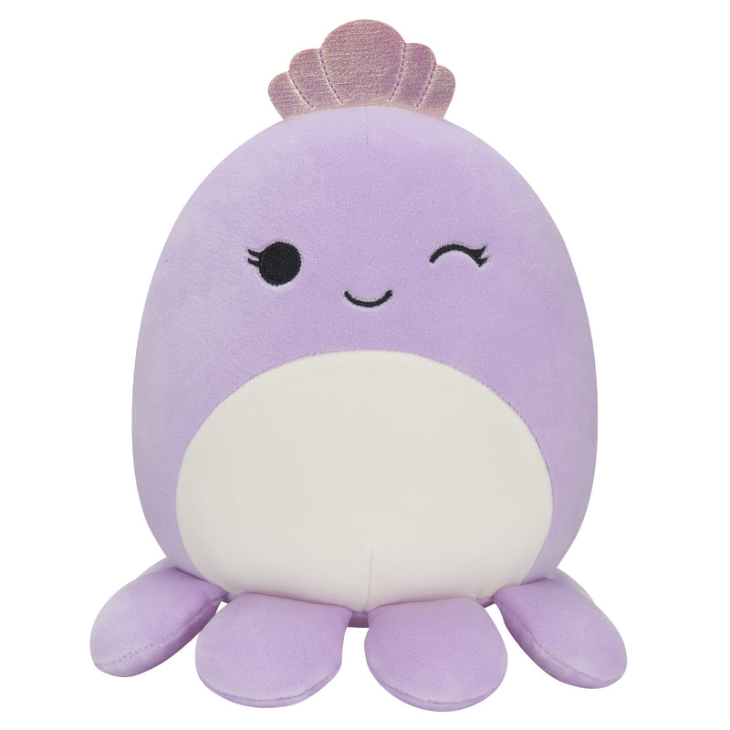 Squishmallows 20 cm - Violet a lila polip koronával