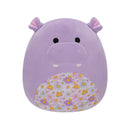 Squishmallows 20 cm - Hanna a lila viziló virágos hassal