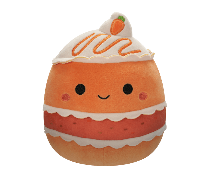 Squishmallows 20 cm - Scooter a sárgarépa torta fehér cukormázzal