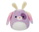 Squishmallows 13 cm - Barb, a lila kutyus szivárványos fülekkel ás nyuszifüllel