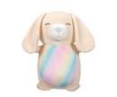 Squishmallows Hugmee, 25 cm -  Robyne a krémszínű nyuszi, szivárványos hassal