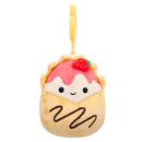 Squishmallows kulcstartós plüssfigura 9 cm - Gasten az epres palacsinta, csoki szórással
