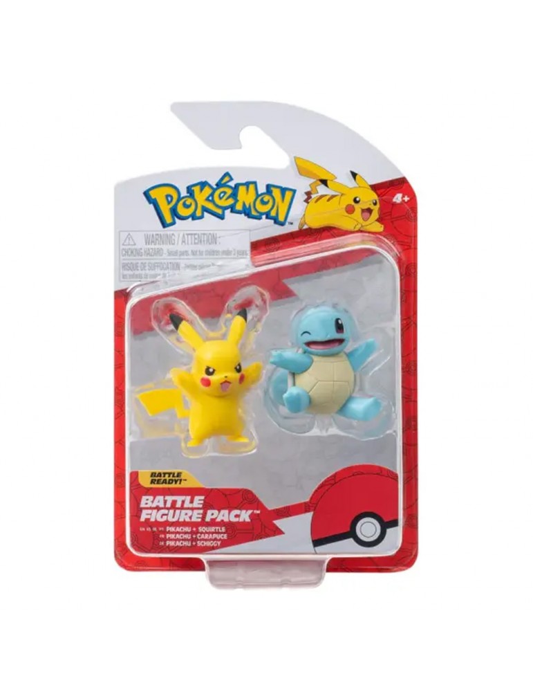 Pokémon 2 db-os figura csomag - Squirtle, Pikachu