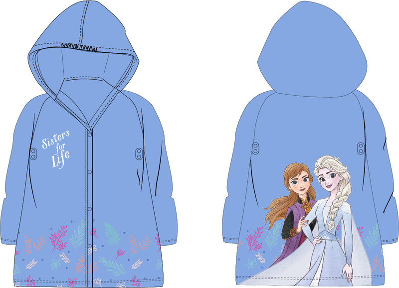 Jégvarázs Gyerek Esőkabát Lányoknak – Anna és Elsa Mintával