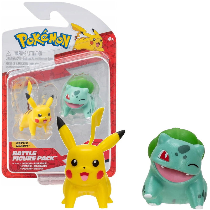 Pokémon 2 db-os figura csomag - Bulbasaur, Pikachu