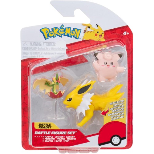 Pokémon 3 db-os figura csomag -  Clefairy, Flapple, Jolteon