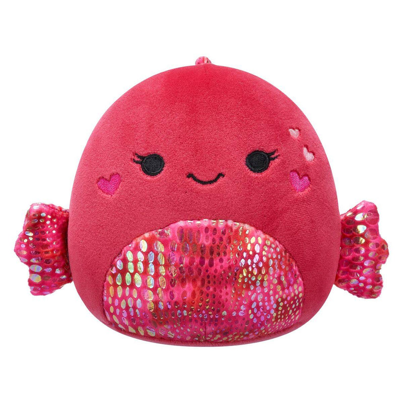 Squishmallows (Valentin nap) 20 cm - Barella a málna marakodóhal szivecskékkel