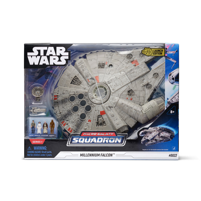 Star Wars - Csillagok háborúja Micro Galaxy Squadron 23 cm-es jármű figurával - Az Ezeréves Sólyom (Millenium Falcon)