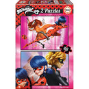 Educa 2x48 db-os Miraculous Katicabogár és Fekete Macska puzzle