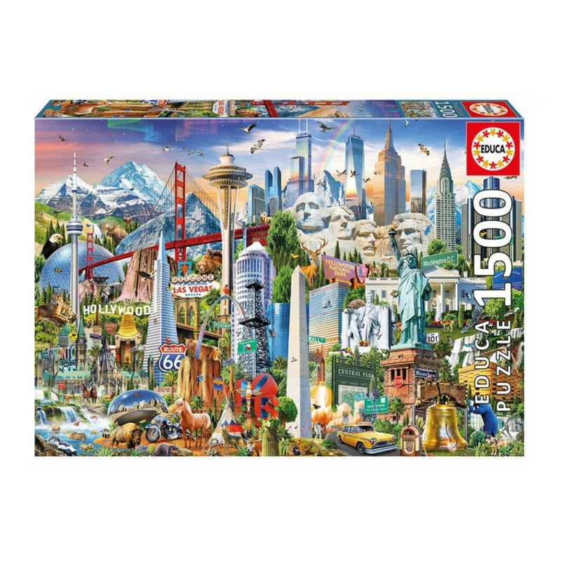 Educa Észak-Amerika jelképei puzzle 1500 darabos