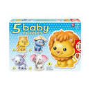 Educa Bébi vadállatok puzzle, 5 az 1-ben