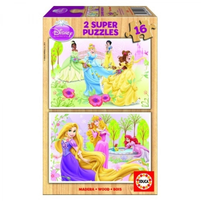 Educa Disney Hercegnők fa puzzle, 2x16 darabos