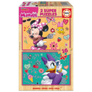 Educa Minnie egér boldog segít?i fa puzzle, 2 x 16 darabos