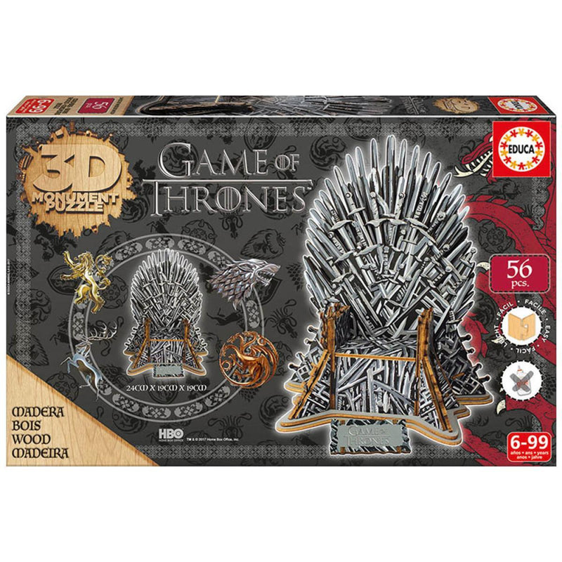 Educa Trónok harca 3D fa puzzle