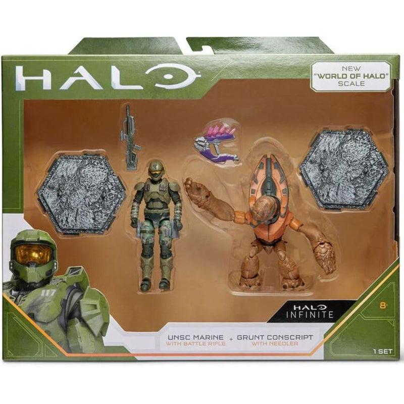 Halo Infinite akció figura csomag 10 cm - UNSC Marine B vs. Grunt Conscript