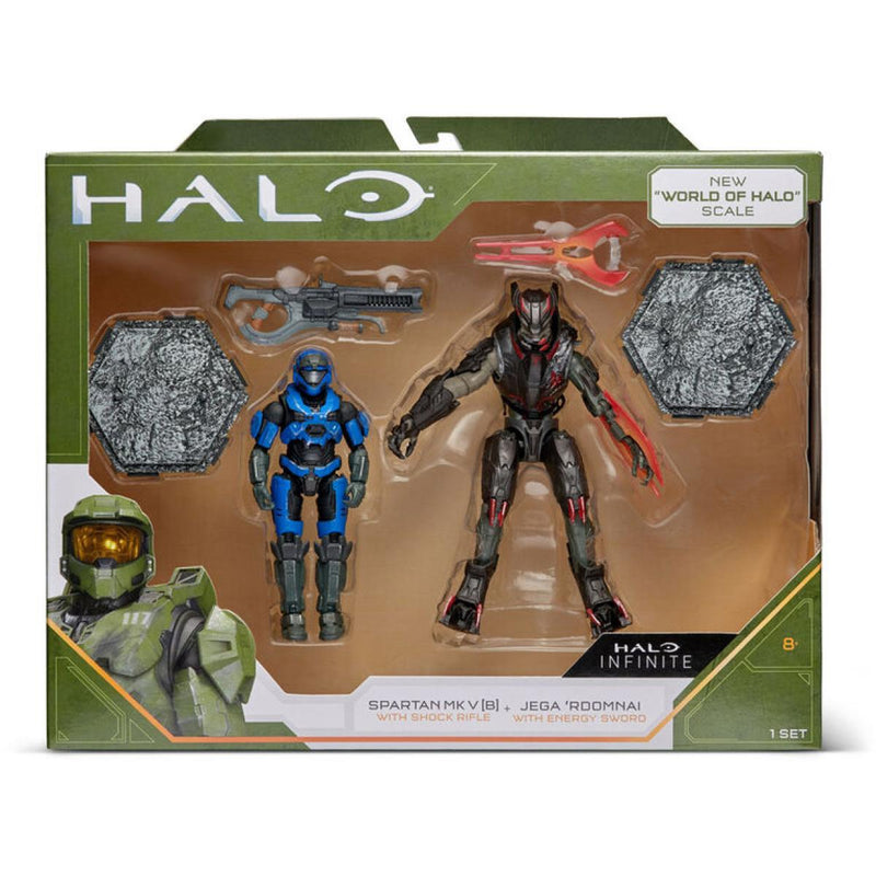 Halo Infinite akció figura csomag 10 cm - Spartan MK V vs. Jega 'Rdomnai