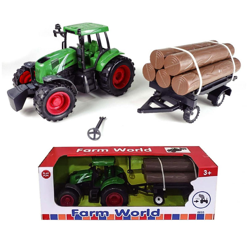 Traktor rönkszállító utánfutóval 42 cm