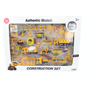 Nagy épit?ipari játékszett fém járm?vekkel és kiegészít?kkel (Die Cast 30 darabos)