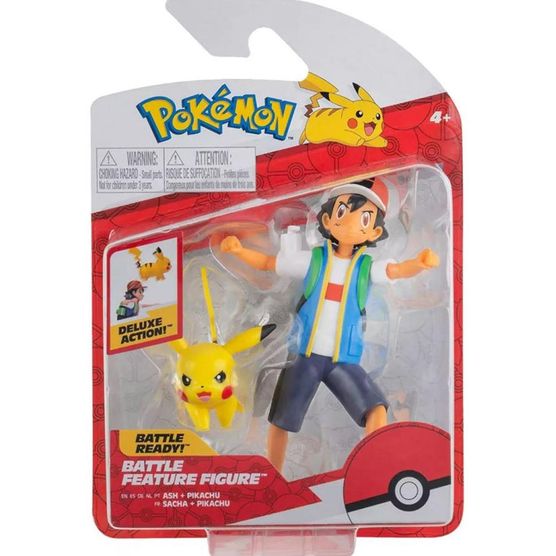 Pokémon figura - Ash & Pikachu 11 cm