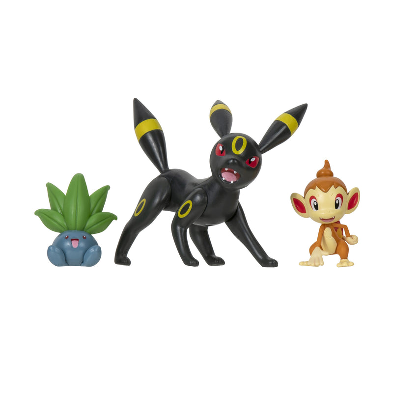 Pokémon 3 db-os figura csomag - Chimchar, Oddish, Umbreon