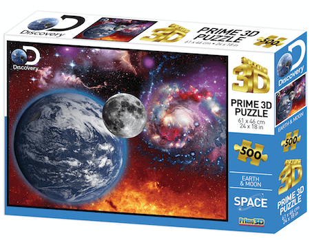 Föld Hold Discovery Channel 3D puzzle. 500 darabos