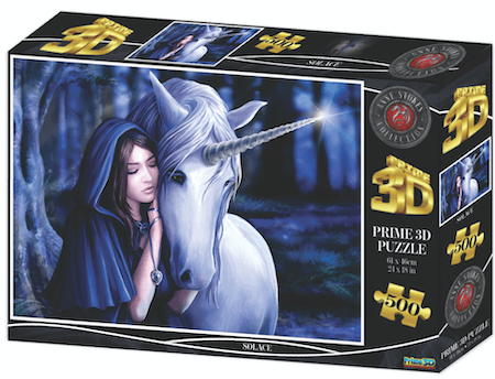 Fehér unikornis 3D puzzle, 500 darabos